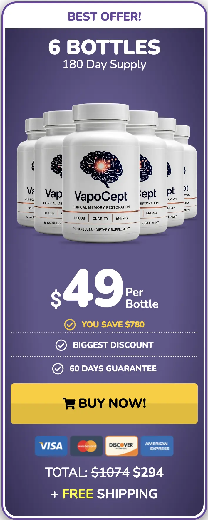 VapoCept 6 bottles